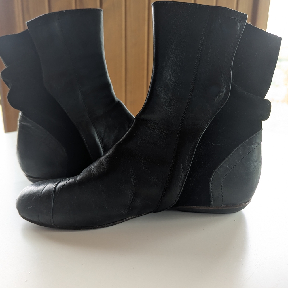 Patagonia Black Leather Ankle Booties